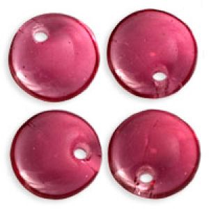 Czech Glass 6mm Lentil Beads:Fuchsia [50]
