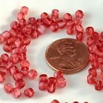 Cube Beads:4mm Pearl/Fuchsia [100]