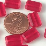 Rectangle Bead:8x12mm Siam Ruby [10]