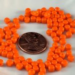 Cube Beads:4mm Orange, Opaque [100]