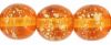 Druk Beads, 8mm:Orange Sunshine Dust [25]