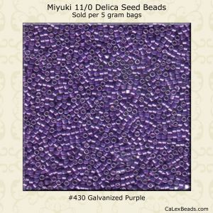 Delica 11/0:0430 Purple, Galvanized [5g]