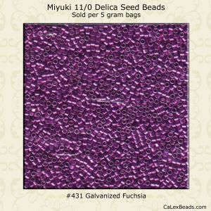 Delica 11/0:0431 Fuchsia, Galvanized [5g]