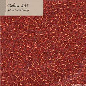 Delica 11/0:0045 Orange, Silver Lined [5g]