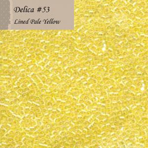 Delica 11/0:0053 Pale Yellow, Lined [5g]
