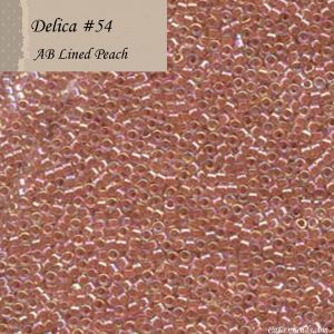 Delica 11/0:0054 Peach, AB Lined [5g]