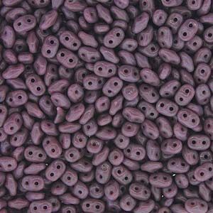 SuperDuo Beads, 2.5x5mm Violet Opaque [10g]