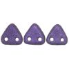 Czech Glass 6mm 2-Hole CzechMate Triangle Beads:Metallic Suede Purple [10g]