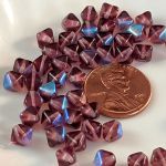 Bicone Beads:6mm Amethyst, AB [50]