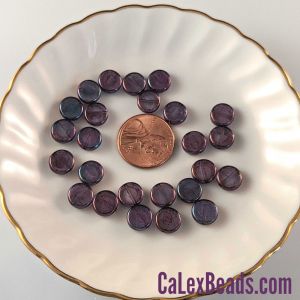 Dime Beads:8x3mm Amethyst, Luster [25]