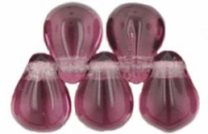 Czech Glass 6x4mm Teardrop Beads:Amethyst [100]