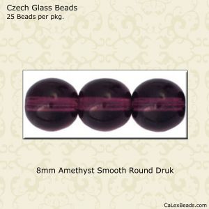 Druk Beads:8mm Amethyst [25]