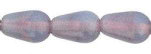 Czech Glass 9x6mm Teardrop Beads:Opal Light Amethyst [25]