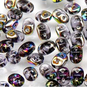 SuperDuo Beads, 2.5x5mm Tanzanite Vitrial [10g]