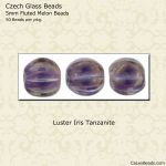 Melon Beads 5mm:Tanzanite, Iris Luster [50]