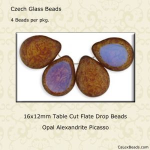 Teardrop Beads:16x12mm Alexandrite, Opal Picasso [4]
