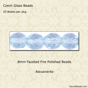 Fire Polished Beads:8mm Alexandrite [25]