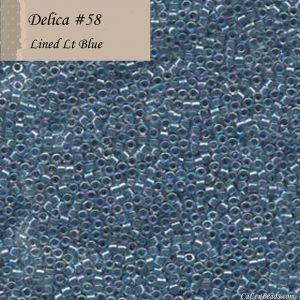 Delica 11/0:0058 Light Blue, Lined [5g]