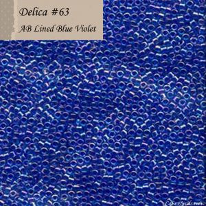 Delica 11/0:0063 Blue Violet, AB Lined [5g]