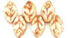 Czech Glass 7x12mm Leaf Beads:Opaque White Picasso [25]