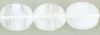 Czech Glass 12x9mm Flat Twisted Oval Beads:Opal White [25]