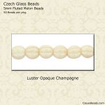 Melon Beads 5mm:Champagne, Luster Opaque [50]