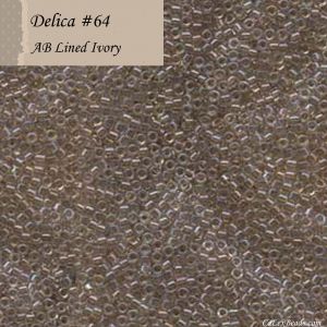 Delica 11/0:0064 Ivory, AB Lined [5g]