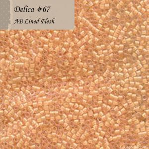 Delica 11/0:0067 Flesh, AB lined [5g]