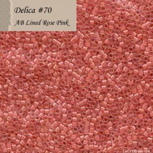 Delica 11/0:0070 Rose Pink, AB Lined [5g]