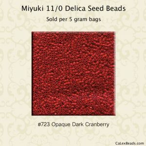 Delica 11/0:0723 Dark Cranberry, Opaque [5g]