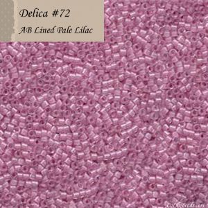 Delica 11/0:0072 Pale Lilac, AB Lined [5g]