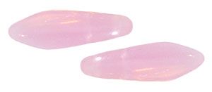 Dagger Beads 5x16mm 2-Hole:Pink, Opal [50]