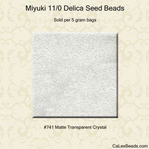 Delica 11/0:0741 Crystal, Matte Transparent [5g]
