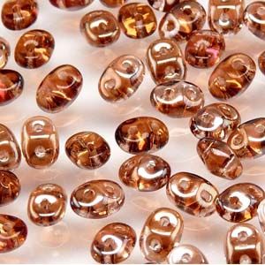 SuperDuo Beads, 2.5x5mm Rosaline Celsian [10g]