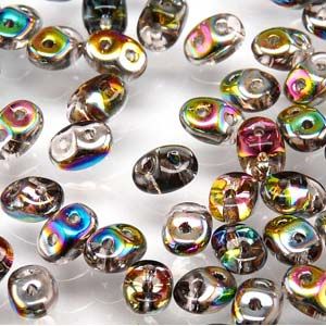 SuperDuo Beads, 2.5x5mm Rosaline Vitrial [10g]