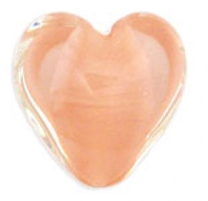 CLOSE OUT:18mm Rosaline Heart Lampwork Beads [1]