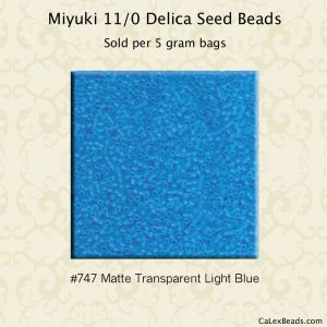 Delica 11/0:0747 Light Blue, Matte Transparent [5g]