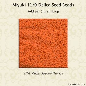 Delica 11/0:0752 Orange, Matte Opaque [5g]