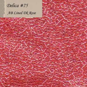 Delica 11/0:0075 Dark Rose, AB Lined [5g]