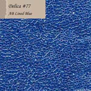 Delica 11/0:0077 Blue, AB Lined [5g]