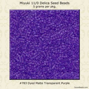 Delica 11/0:0783 Purple, Dyed Matte Transparent [5g]