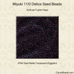 Miyuki 11/0 Delica 0784:Eggplant, Dyed Matte Transparent [5g]
