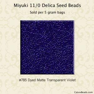 Delica 11/0:0785 Violet, Dyed Matte Transparent [5g]
