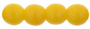 Fire Polished 10mm Faceted Round Beads:Opaque Yellow [25]