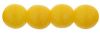 Fire Polished 10mm Faceted Round Beads:Opaque Yellow [25]