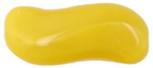 Czech Glass 27x12mm Squiggle Beads:Opaque Yellow [5]