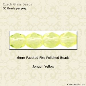 Fire Polished Beads:6mm Jonquil [50]