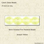 Fire Polished Beads:8mm Jonquil [25]