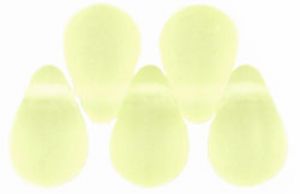 Czech Glass 6x4mm Teardrop Beads:Matte Jonquil [100]