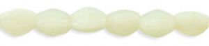 Czech Glass 5x3mm Pinched Oval Beads:Opal Jonquil [50]